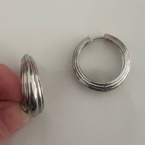 Luv Aj Cleo Hoop Earrings - Silver